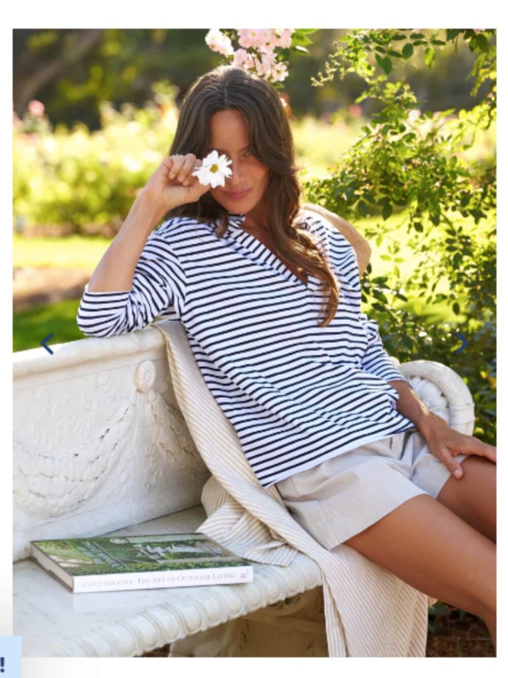 Frank & Eileen Navy and White Striped Long Sleeve Tee
